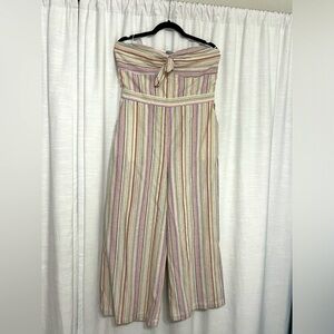 Multicolored striped romper